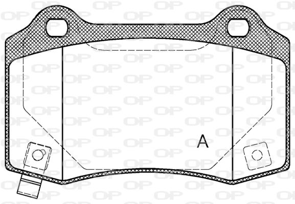 OPEN PARTS Комплект тормозных колодок, дисковый тормоз BPA0434.54